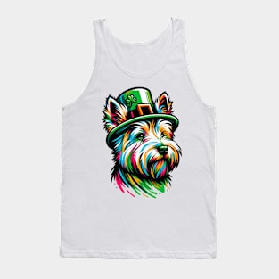 Cairn Terrier Celebrates Saint Patrick's Day in Style Tank Top